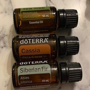 Doterra Essential Oil Set of 3 sealed tea tree cassia and Siberian fir all new